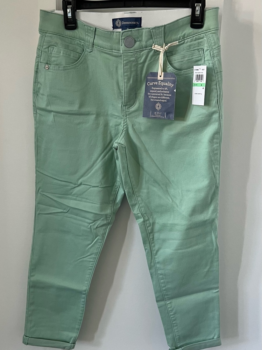Democracy Mint Green Ankle Crop Women’s Jeans